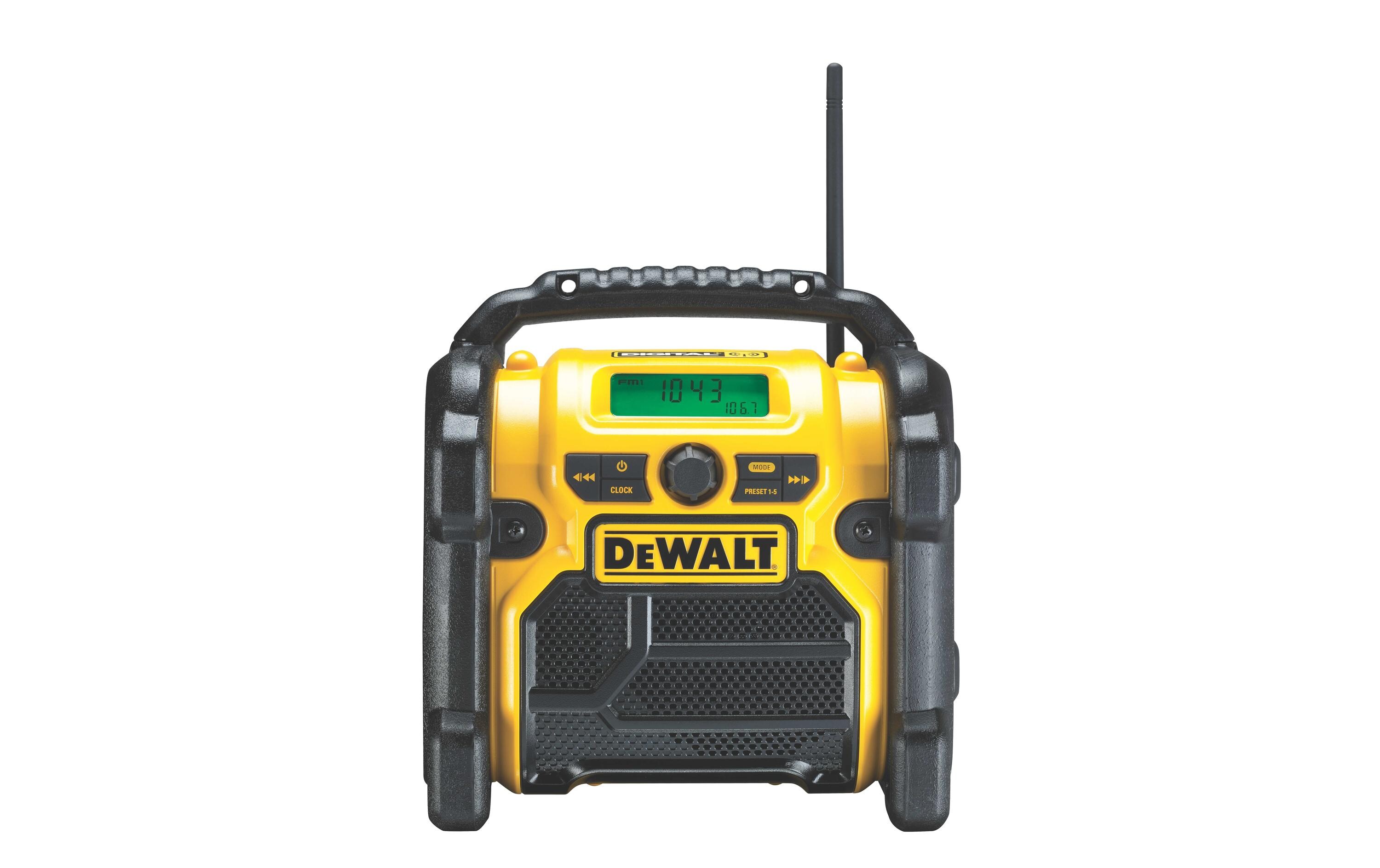 Baustellenradio Akku- & Netzbetrieb DCR020 DAB+, Solo<br>Kompaktes, robustes DAB(+)/FM Baustellen-Radio