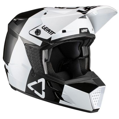 Casque cross Leatt GPX 3.5 V21.1 - BLACK WHITE 2023 - Noir / Blanc