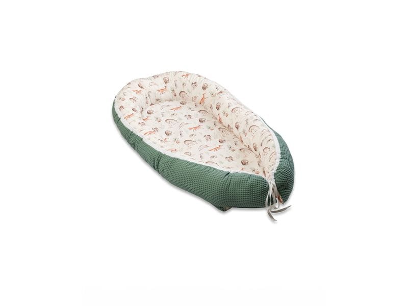 Ullenboom Babynest Cocoon Waldfreunde 55 x 95 cm Gemütliches Babynest für Neugeborene, 100% Oekotex, Made in EU