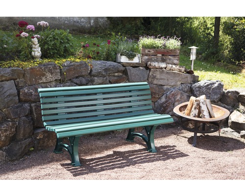 Blome Helgoland tuinbank, kunststof, 3-zits, mosgroen
