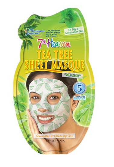 Montagne Jeunesse Gezichtmasker Tea Tree Sheet Mask 16gr