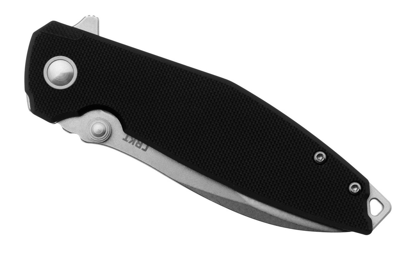 CRKT Ibis 2540 Stonewashed D2, Black G10, zakmes, Lucas Burnley design