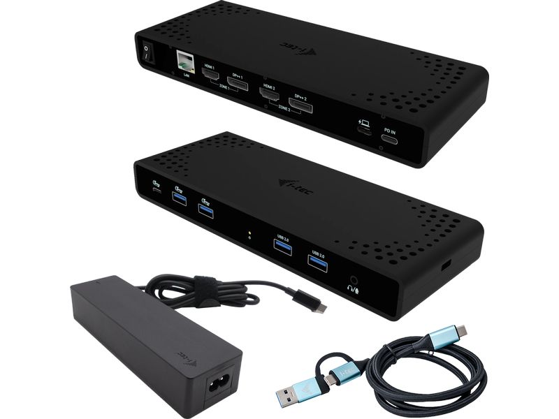i-tec Dockingstation 2x 4K   PD 85 W   USB-C Ladegerät 100 I-tec Universal Dual 4K Display Docking Station   Power Delivery 85 W   Universal USB-C Ladegerät 100 W
