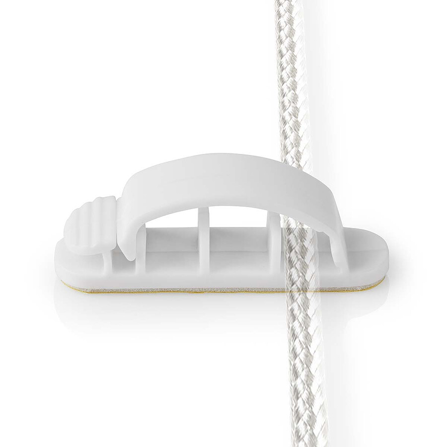 Nedis Lot de 3 Clips de câbles - Blanc