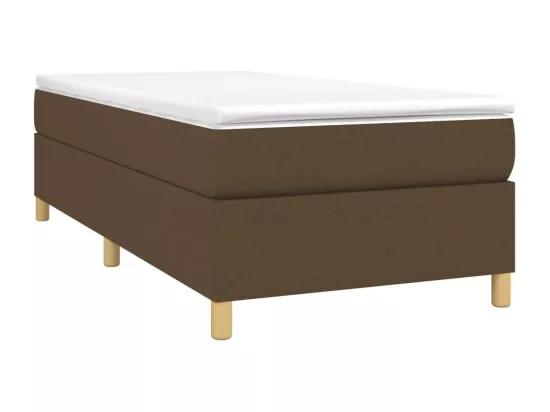 Sommier à lattes de lit Marron foncé 90x200 cm Tissu