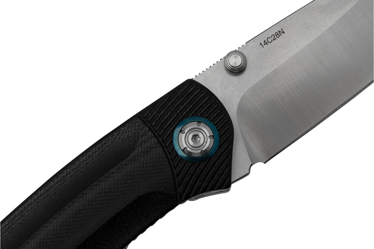 QSP Knife Copperhead QS109-A1, Stonewashed Satin, Black G-10, zakmes
