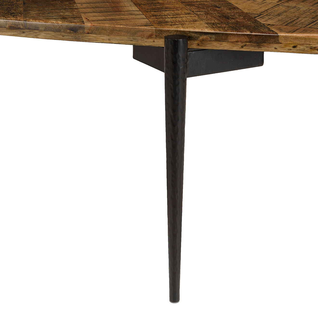 Macabane Table basse bords concaves en bois recyclé Kiara bois - 135x78x40 cm