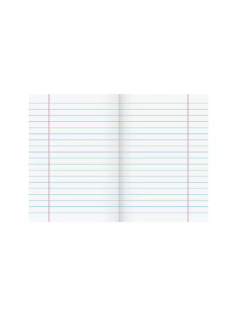 BRUNNEN VERLAG Heft A5 Liniert 10 mm 40 Blatt mit Korrekturrand keine Farbe