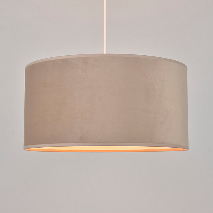 Suspension Cylindre E27 100W IP20 Corep beige sable ⌀.38 x H.102 cm