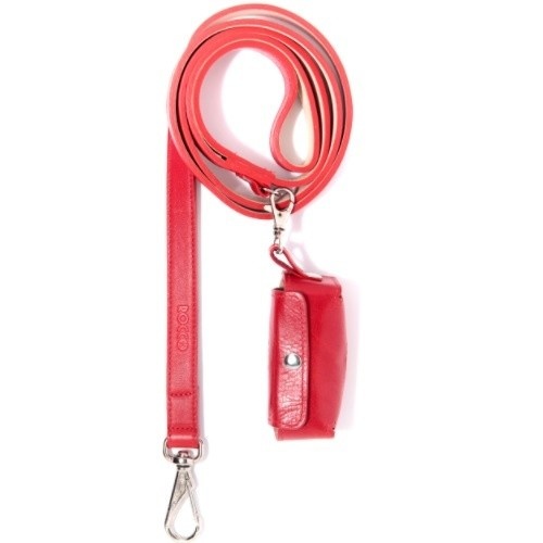 Conjunto Leal Rocco coleira vermelha para cães