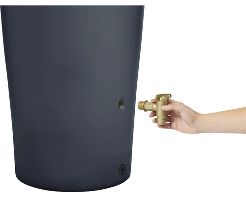 4rain Vaso 2in1 regenwatertank met plantbakje, 220 liter, grijs