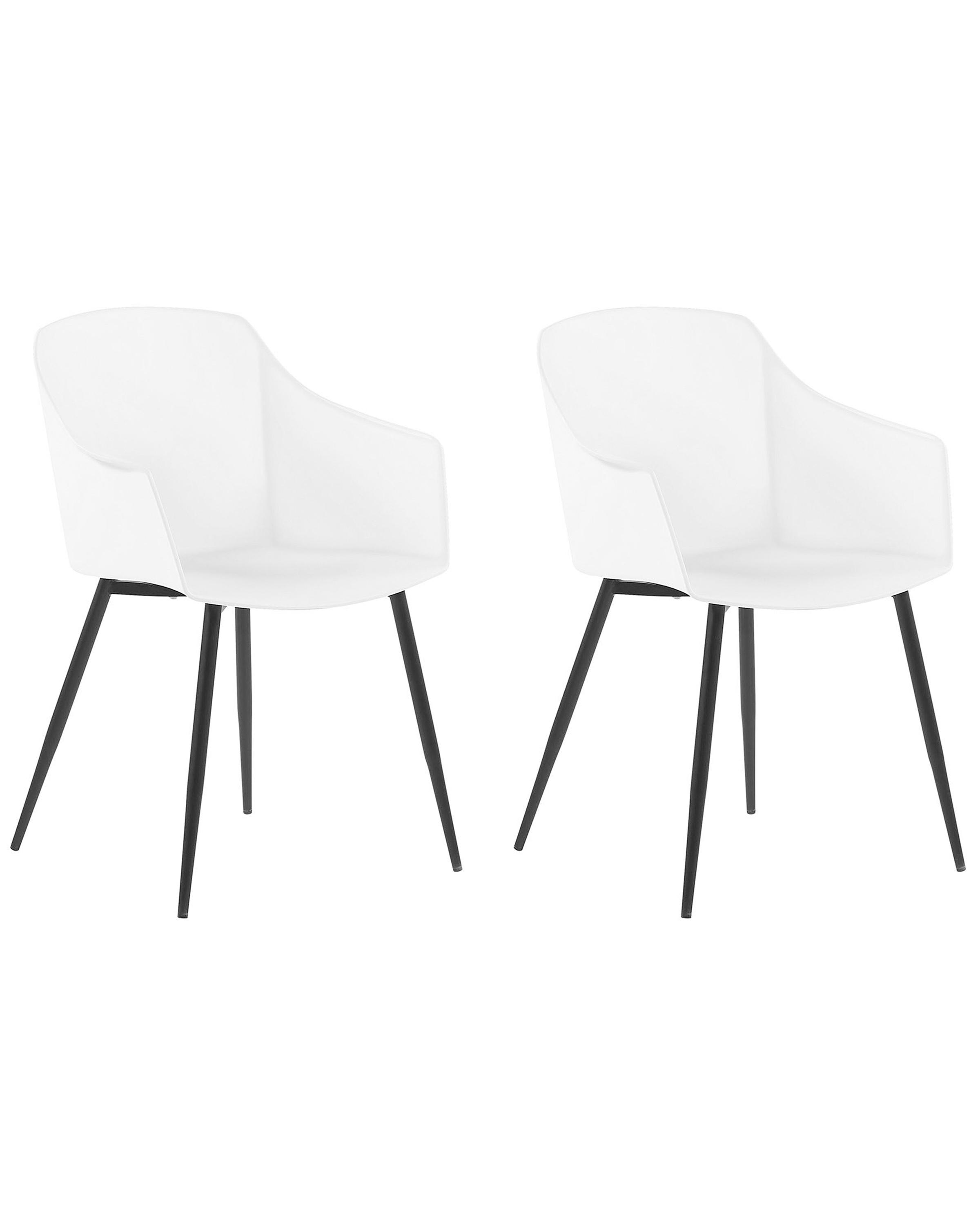 Set van 2 eetkamerstoelen FONDA Wit