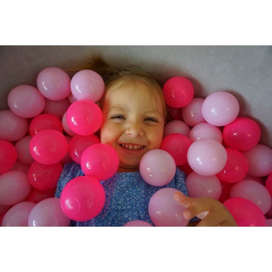 knorr toys® Bällebad soft - Grey - 300 balls soft pink grau