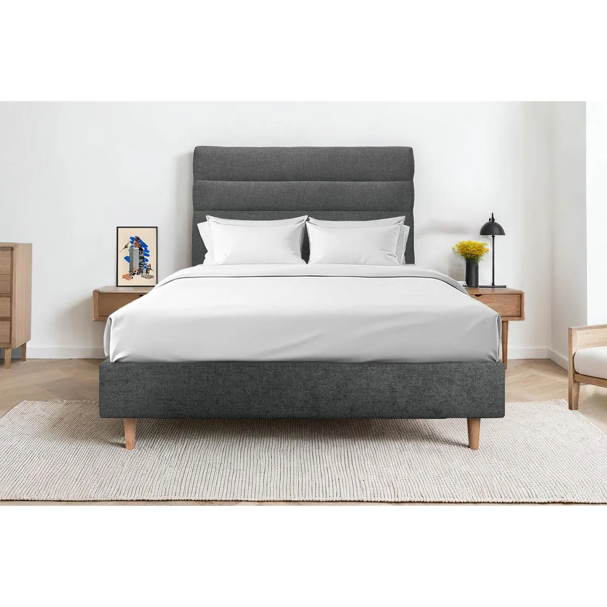 Sommeil de plomb Lit 140x190 - Gris anthracite