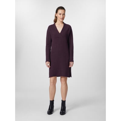 Damen-Strickkleid, Aubergine