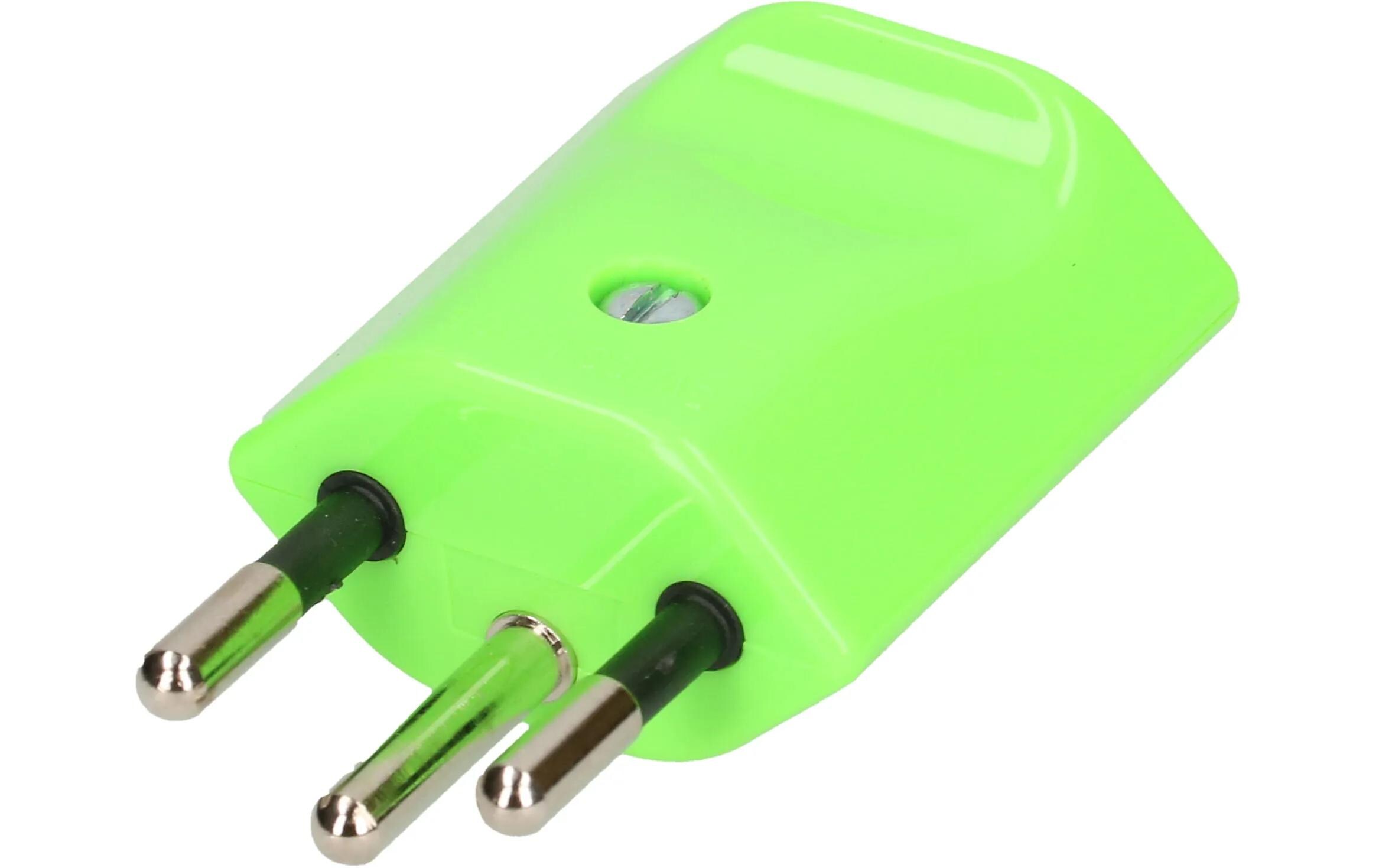Stecker Typ 12, 3-polig Grün3-poliger Stecker
