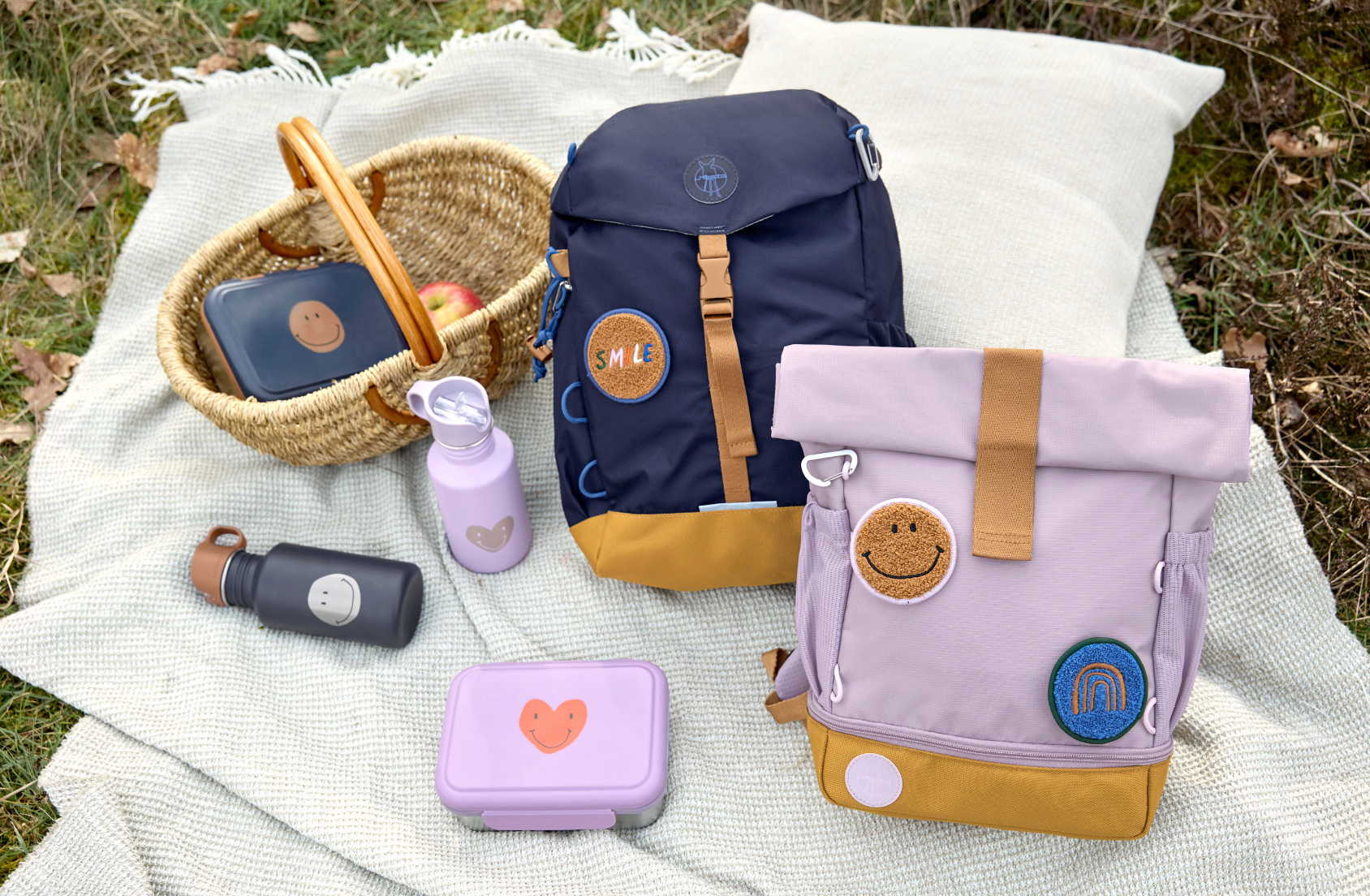 Lassig Lassig Lunchbox stainless steel Little gang Heart lilac