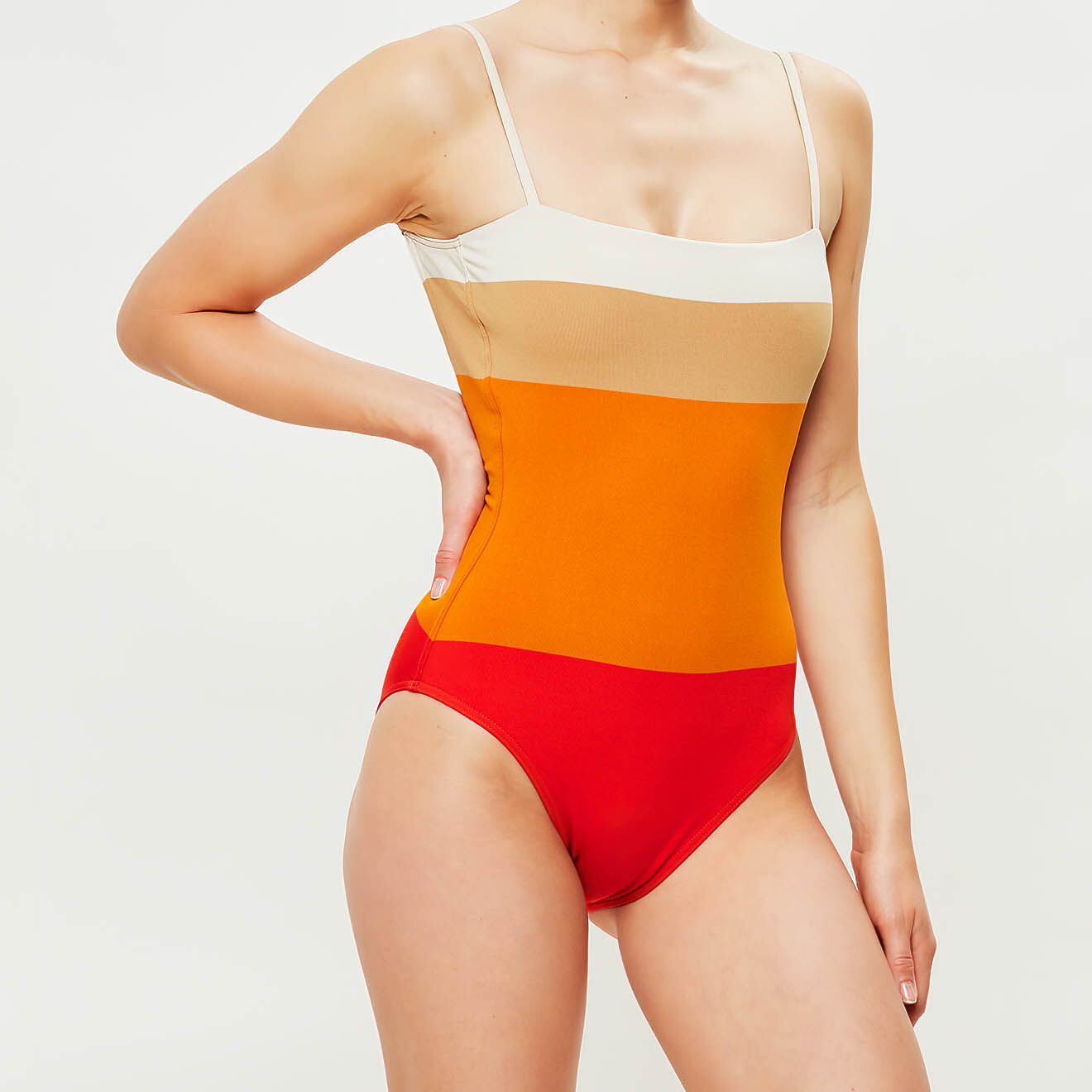 Iodus Maillot de bain 1 Pièce Pantxoa orange/beige/écu