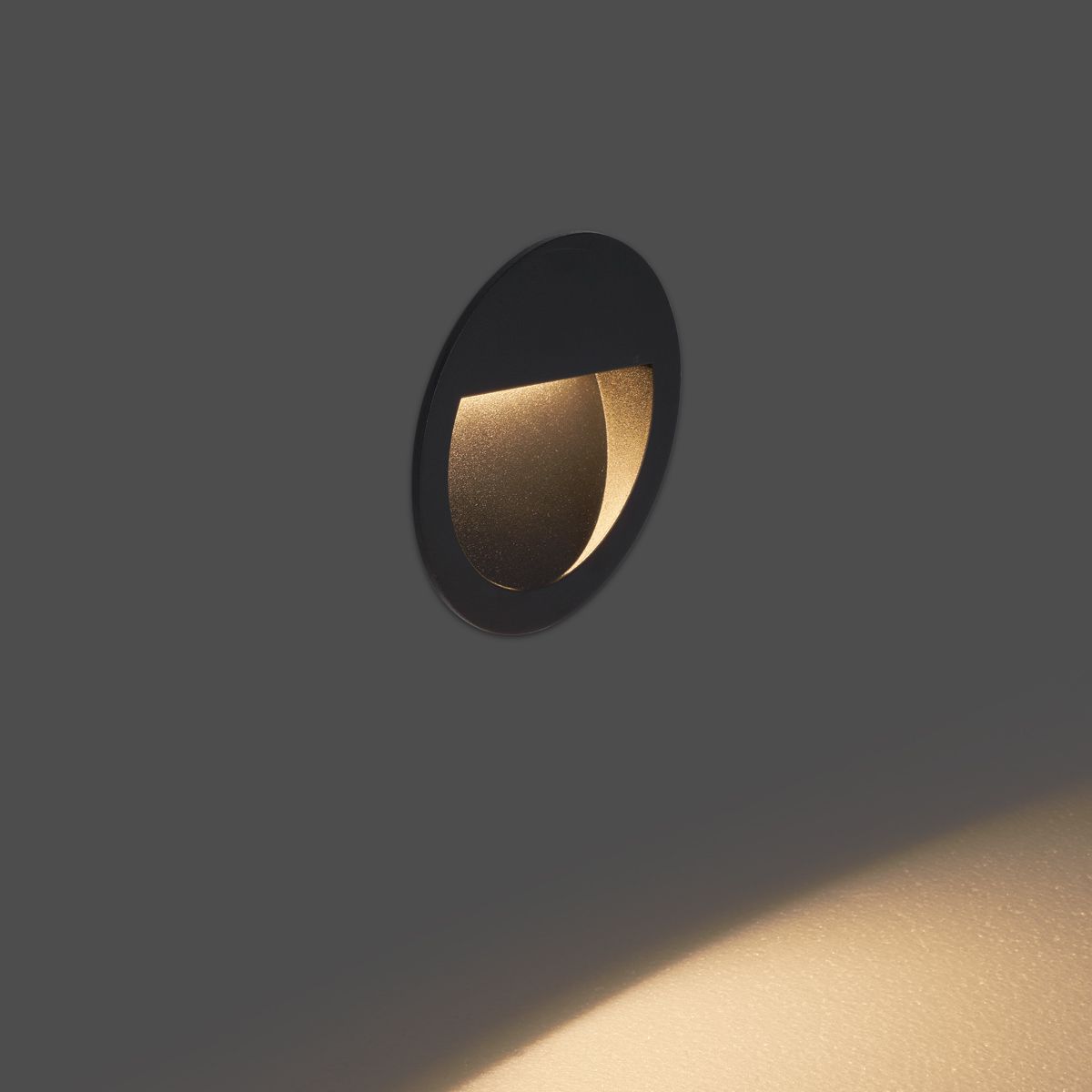 Moderne inbouw wandlamp zwart incl. LED IP65 - Gem
