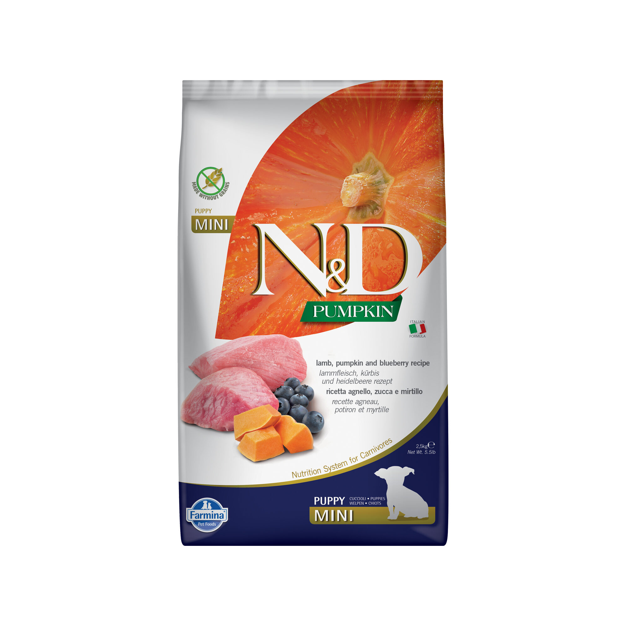 Farmina N&D Pumpkin Lam en Blauwe Bes Puppy Mini