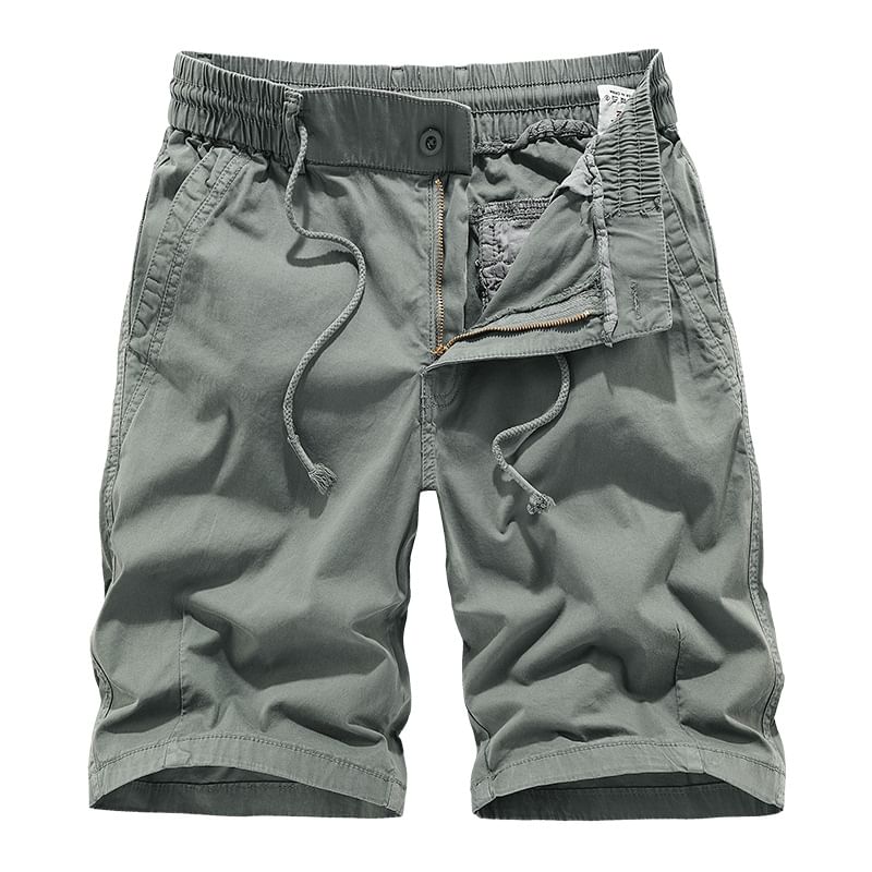 Lefitt - Effen shorts met trekkoordtaille