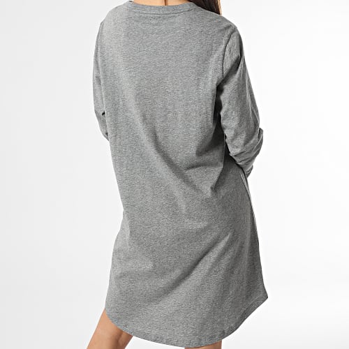 Robe Tee Shirt Manches Longues Femme Nightdress 3835 Gris Chiné