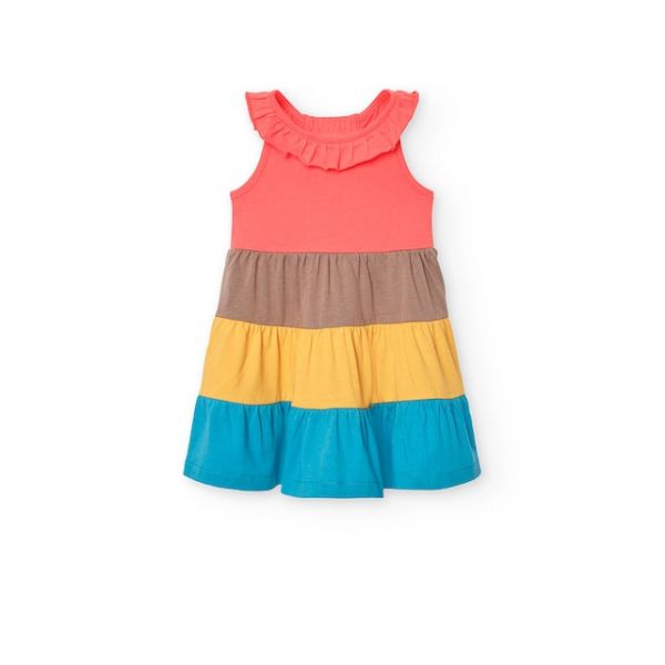 Boboli Vestido Ruffles Watermelon 4 Anos