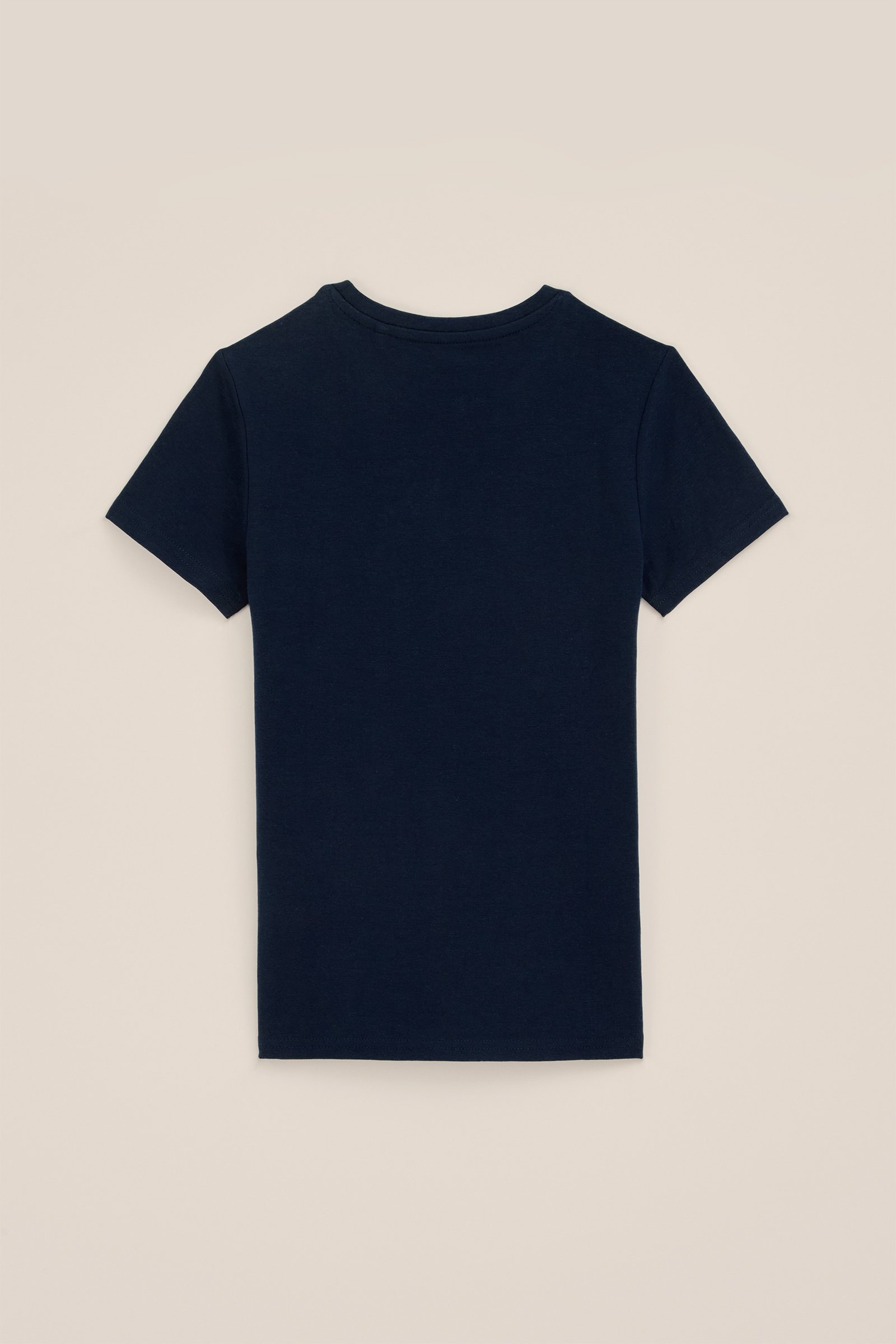 Jongens basic T-shirt met ronde hals WE Fashion Donkerblauw