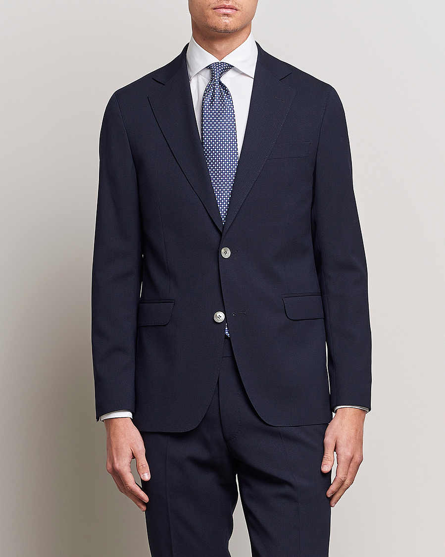 Oscar Jacobson Ego Wool Suit Blue