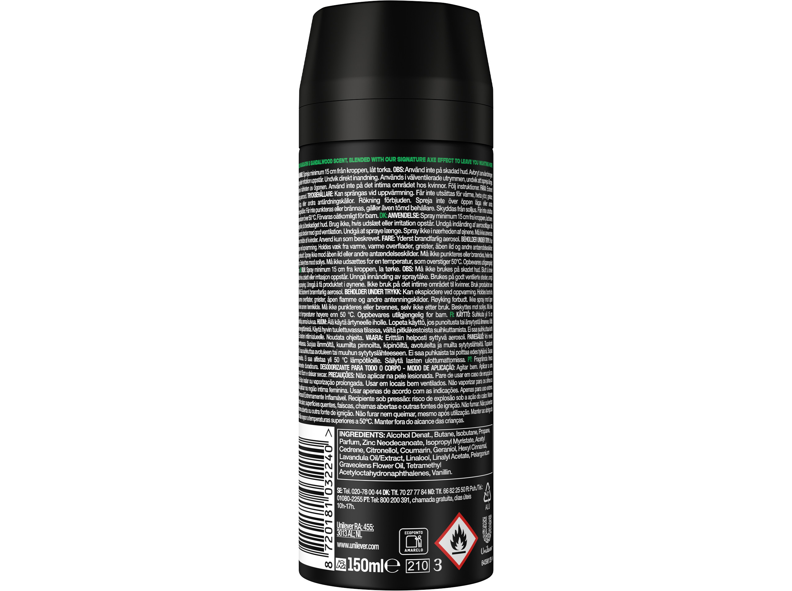 DEO AXE SPRAY MEN FRICA 150ML