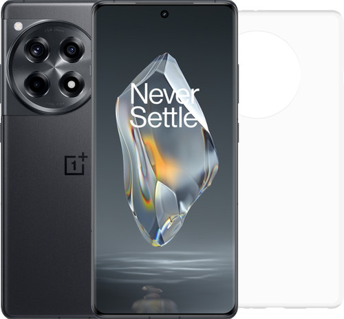 OnePlus 12R 256GB Grijs 5G + Just in Case Soft Design Back Cover Transparant
