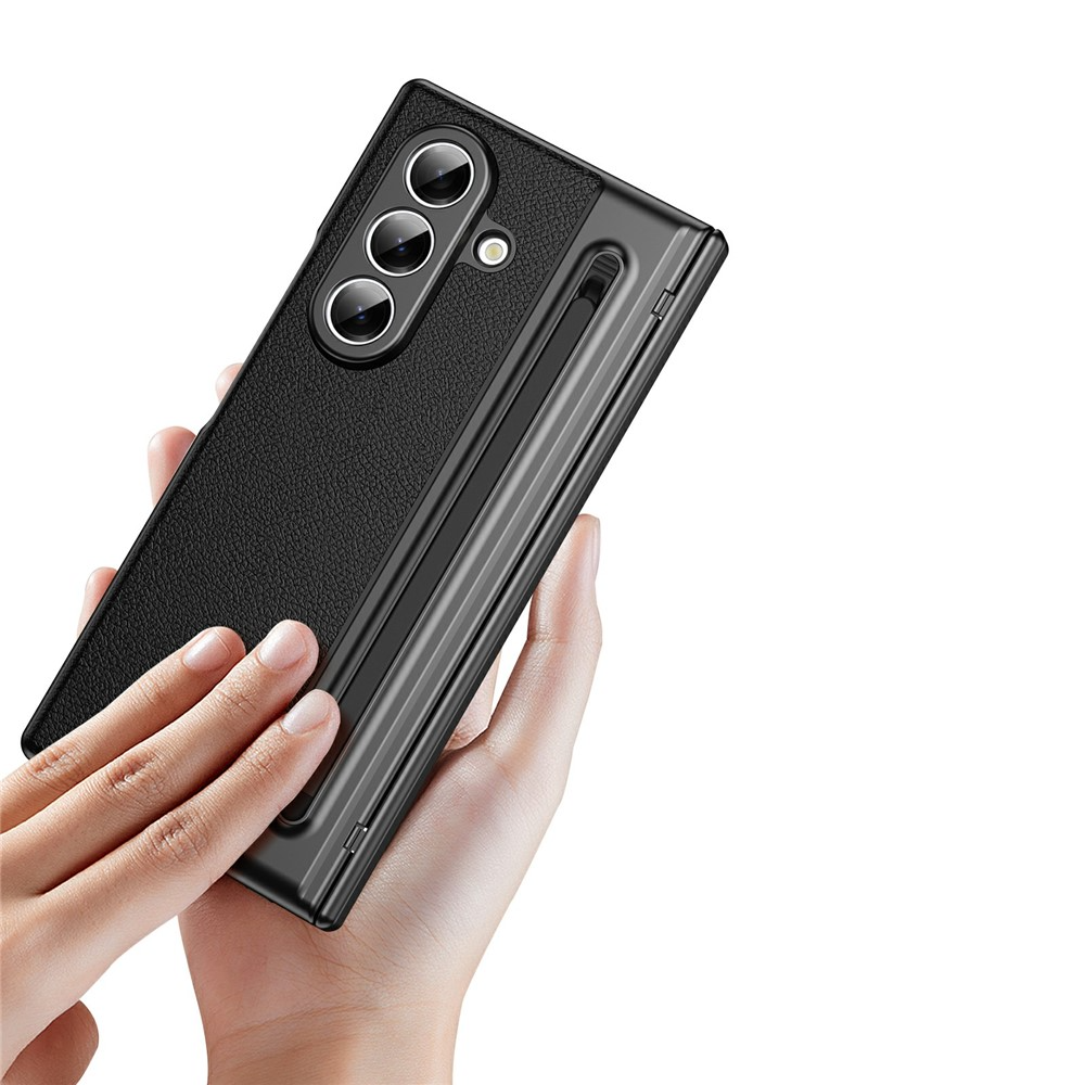 Samsung Galaxy Z Fold7 Hardcase Schutzhülle mit Touch Pen   Display Schutzglas - Schwarz