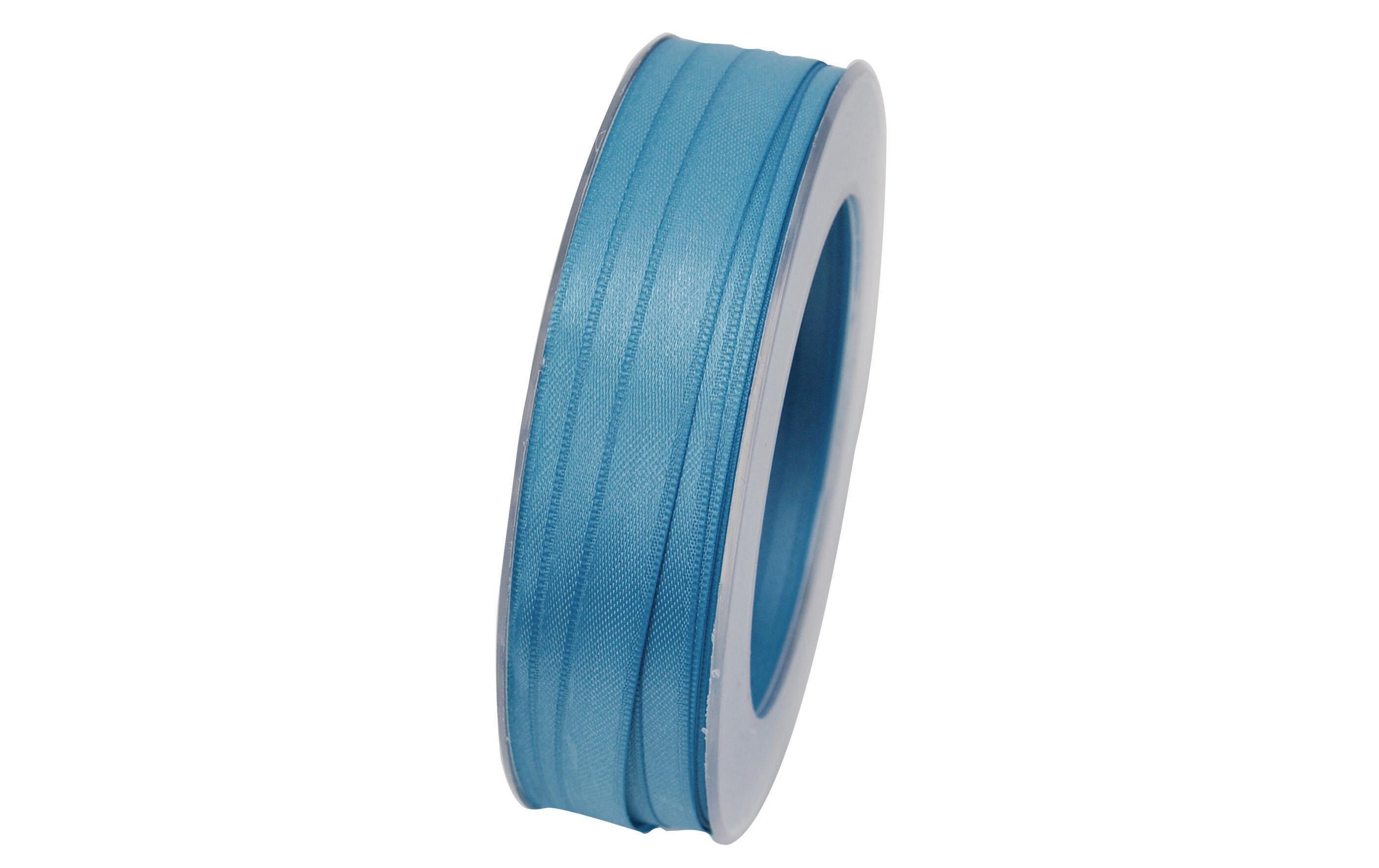 Satinband 10 mm x 25 m, Türkis, 1 StückDoppelsatin-Geschenkband
