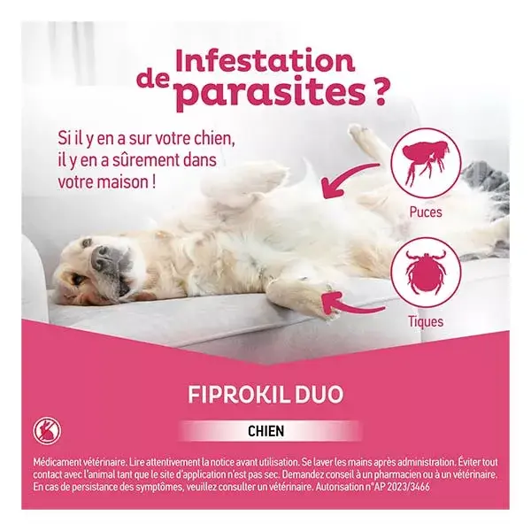 Clement Thekan - Tratamento contra pulgas e carrapatos para cães de 20 a 40 kg, 4 pipetas.