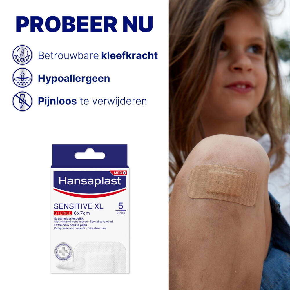 2x Hansaplast Sensitive XL 5 stuks