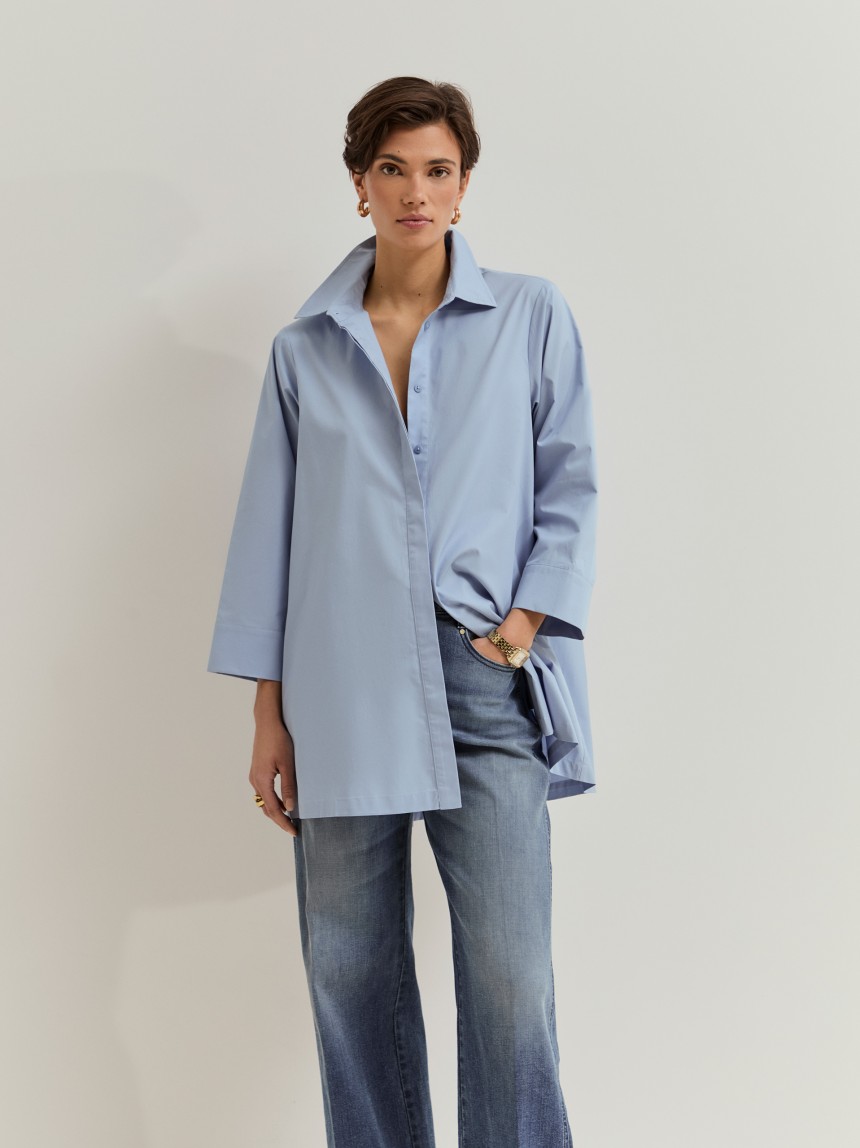 Camisa oversize em algodão