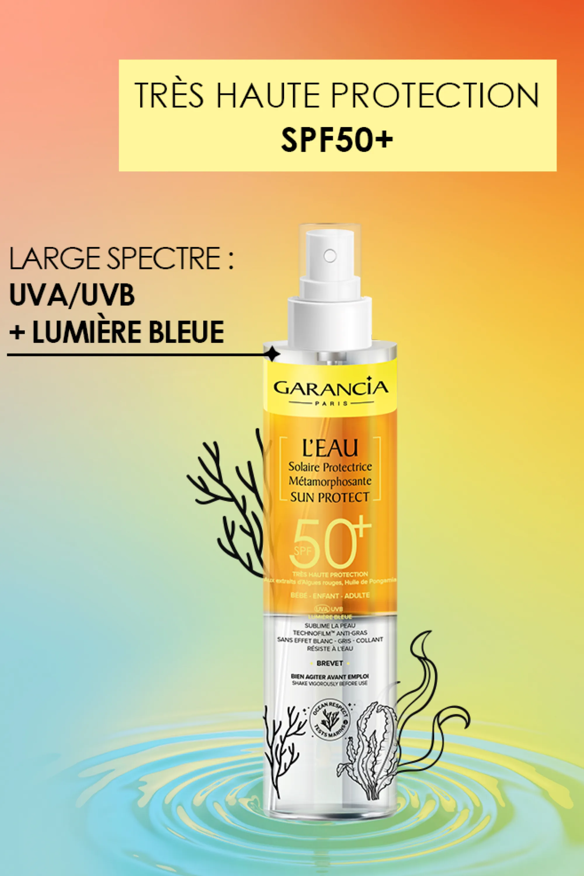 Garancia Eau métamorphosante protectrice SPF50+-150 ml