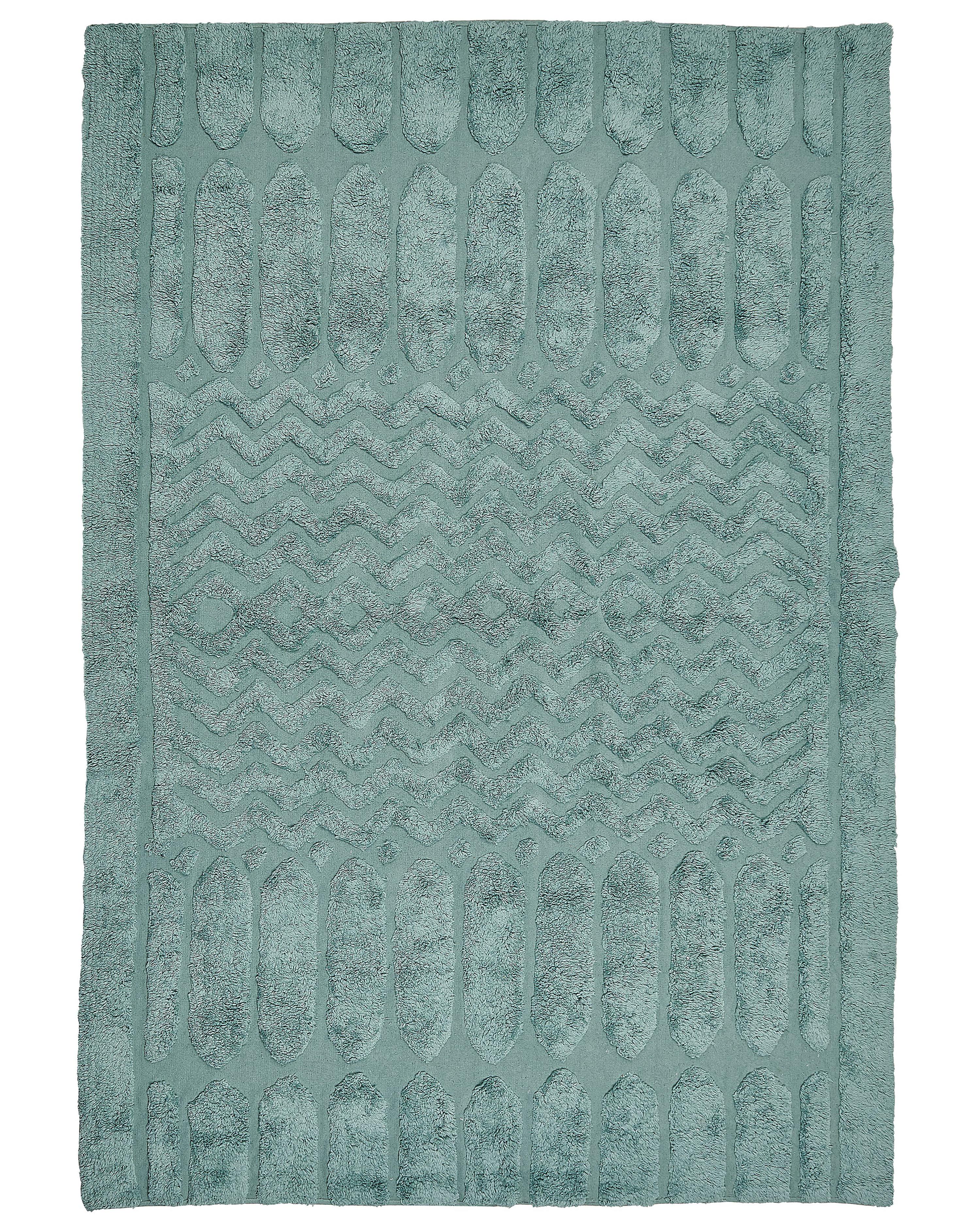 Vloerkleed SIRNAK Mintgroen 160 x 230 cm Katoen