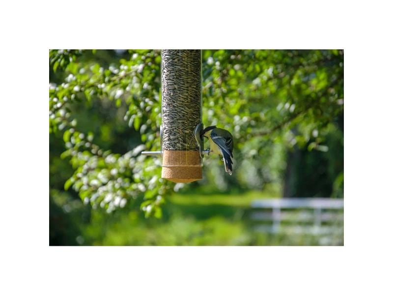 dobar Futterspender Futtersäule Premium-Pickbar, Ø 7 x 30 c Praktischer Vogelfutterspender zum Hängen