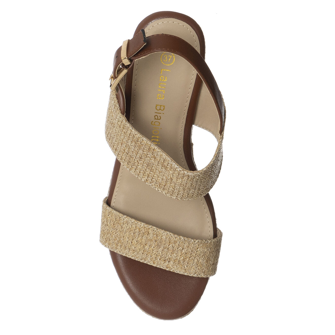 Laura Biagiotti Sandales Compensées Sunana beige/marron - Talon 8.5 cm