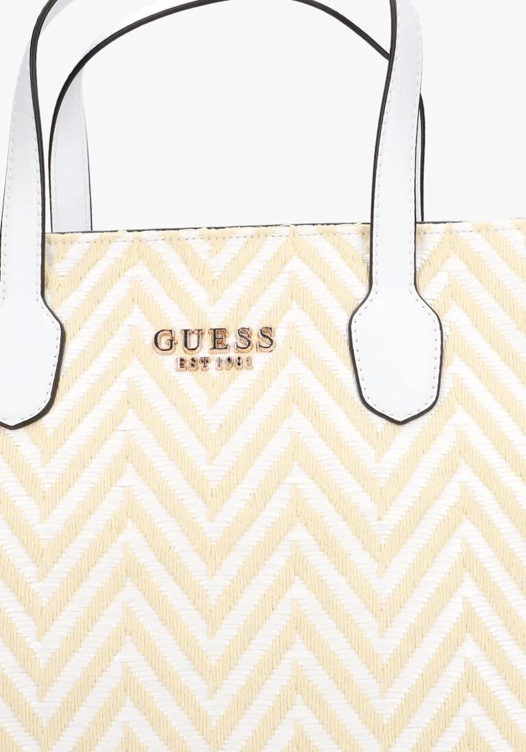 GUESS witte guess handtas silvana 2 compartment tote