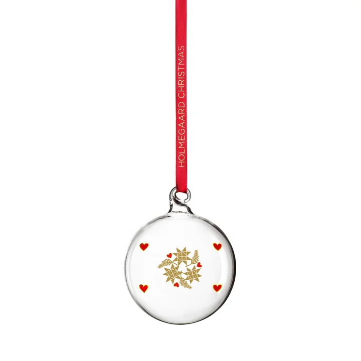 Holmegaard - Weihnachtskugel, 2024 Ann-Sofie Romme, Ø 6,5 cm, klar