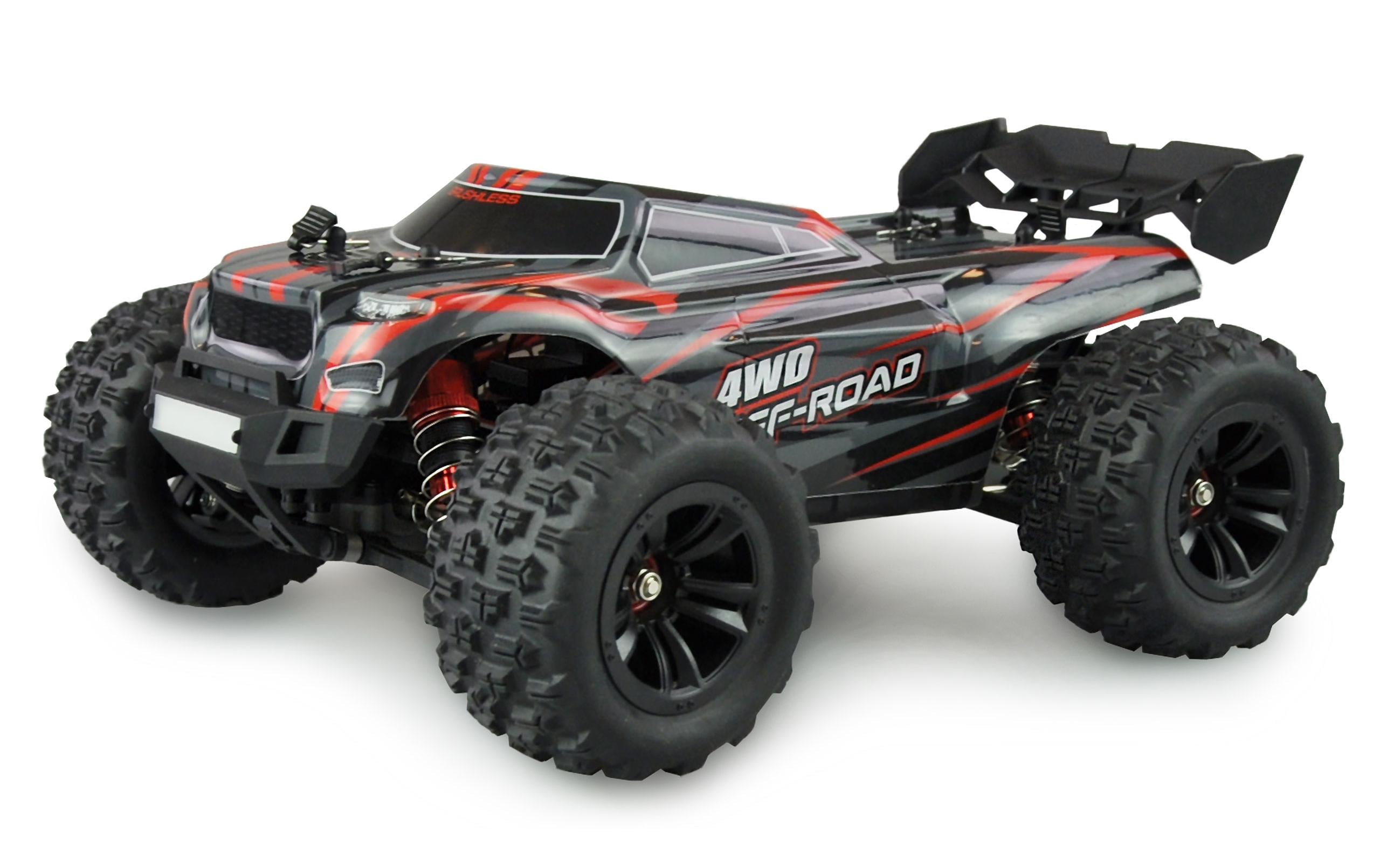 Truggy Hyper GO Brushless 4WD, Schwarz/Rot, 1:16, RTR<br>Off-Road RC Modellauto mit Allradantrieb und 45 km/h Höchstgeschwindigkeit