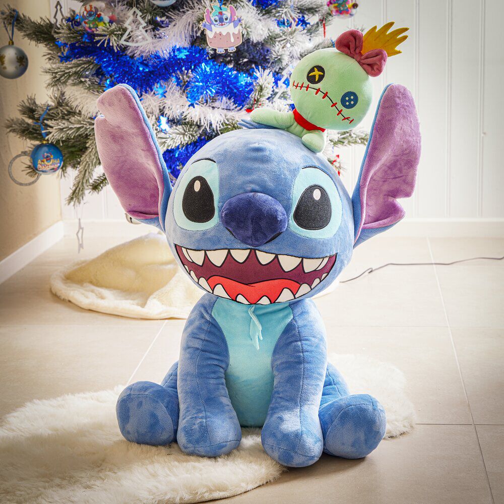 Peluche Stitch avec Scrump polyester H50cm