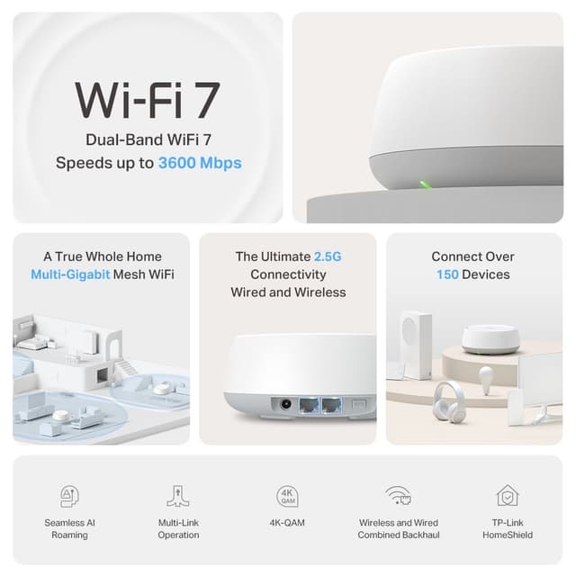 TP-Link Deco BE25 mesh WiFi 7 3-pak