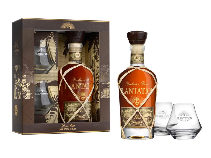 Plantation Rum Geschenkset Rum XO 20th Anniversary 0.7 l & Geschenkbox mit Rum aus Barbados