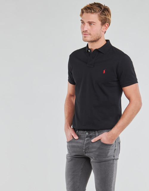 Polo Ralph Lauren - POLO AJUSTE DROIT EN COTON BASIC MESH LOGO PONY PLAYER Negro