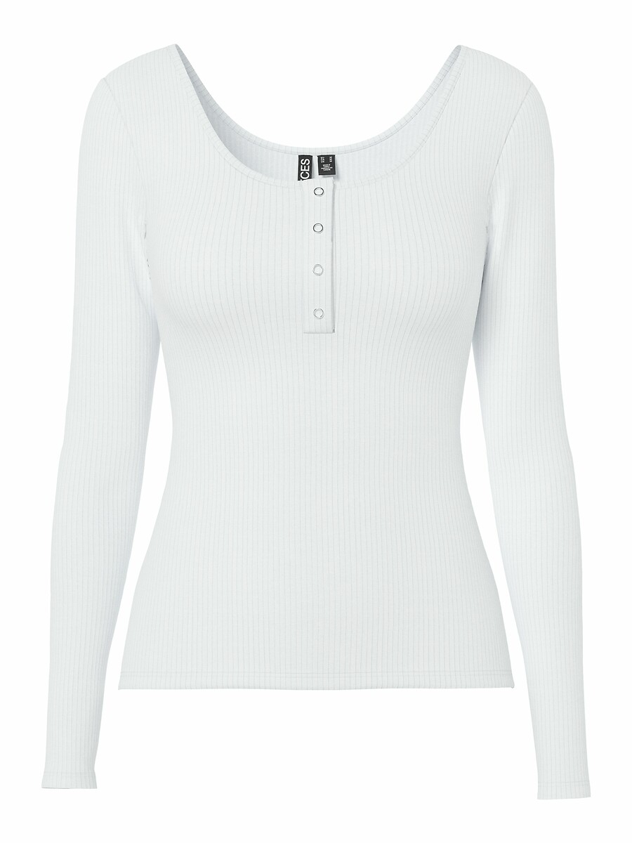 PEÇAS<br>Camiseta de manga comprida com efeito canelado