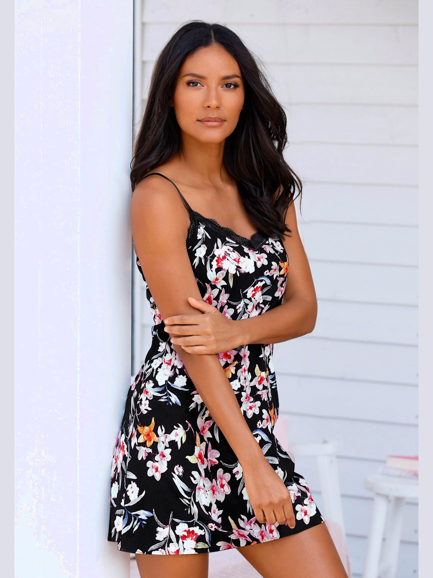 Déshabillé à motif floral