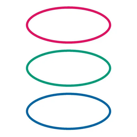 HERMA Schuletiketten, oval, rot/grün/blau